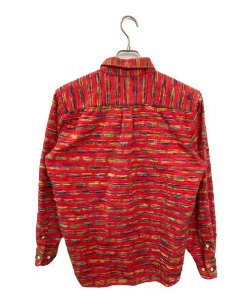 SUGAR CANE（シュガーケーン）SUGAR CANE (シュガーケーン) レインボー起毛ネルシャツ レッド サイズ:Mの古着・服飾アイテム