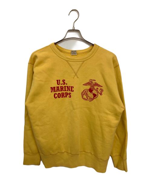 BUZZ RICKSON'S（バズリクソンズ）BUZZ RICKSON'S (バズリクソンズ) USMCプリントスウェット イエロー サイズ:Lの古着・服飾アイテム