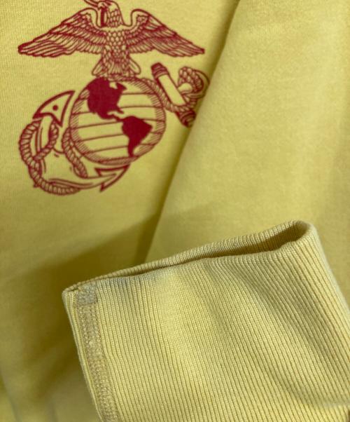 BUZZ RICKSON'S（バズリクソンズ）BUZZ RICKSON'S (バズリクソンズ) USMCプリントスウェット イエロー サイズ:Lの古着・服飾アイテム