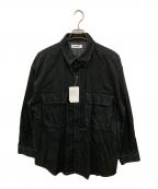 MONKEY TIMEモンキータイム）の古着「HEAVY NEL OVER SIZED CPO/オーバーサイズシャツ」｜ブラック