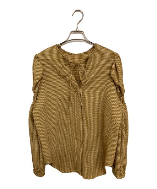 styling/ kei shirahata（スタイリング / ケイ シラハタ）styling/ kei shirahata (スタイリング / ケイ シラハタ) シャーリングパフスリーブブラウス ブラウン サイズ:FREEの古着・服飾アイテム