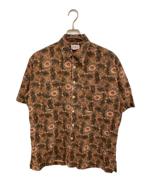 J.CREW（ジェイクルー）J.CREW (ジェイクルー) 90S 総柄シャツ ブラウン サイズ:Sの古着・服飾アイテム
