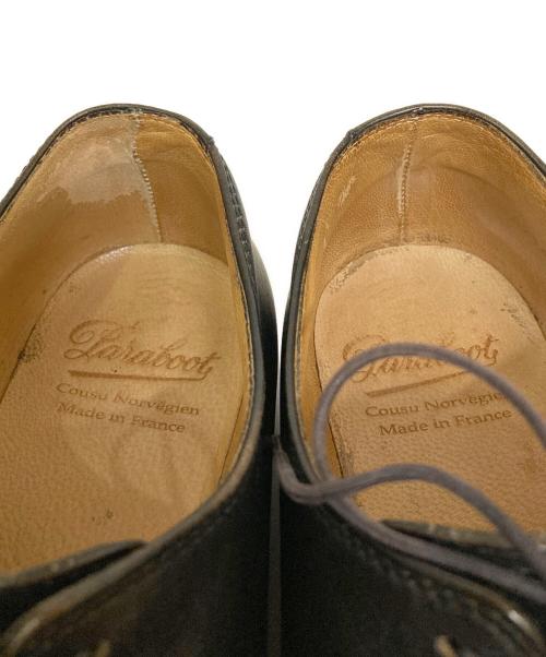PARABOOT（パラブーツ）PARABOOT (パラブーツ) アルル 外羽根プレーントゥシューズ ブラック サイズ:8の古着・服飾アイテム