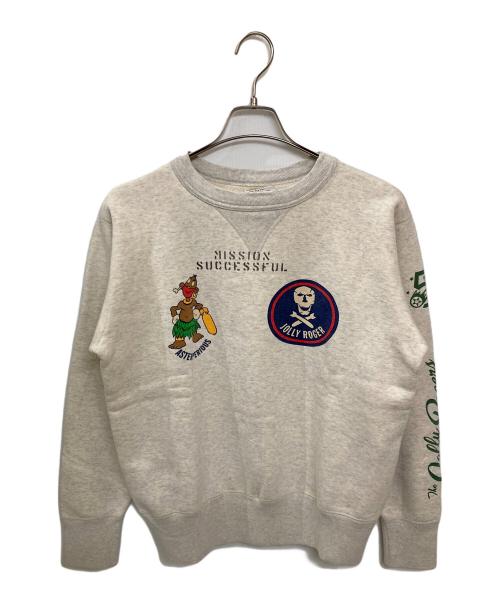 BUZZ RICKSON'S（バズリクソンズ）Buzz Rickson's (バズリクソンズ) JOLLY ROGERプリントスウェット グレー サイズ:Mの古着・服飾アイテム