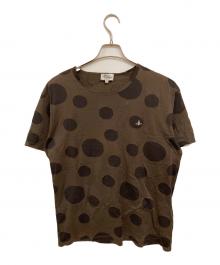 Vivienne Westwood man（ヴィヴィアン ウェストウッド マン）の古着「オーブ刺繍ドットクルーＴシャツ」｜ブラウン