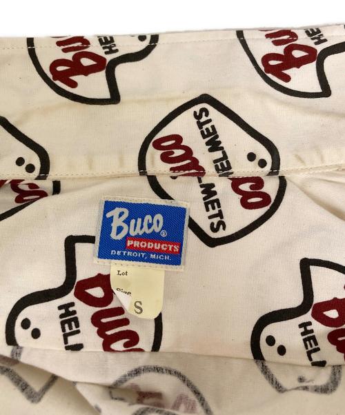 Buco（ブコ）Buco (ブコ) ロゴオープンカラーシャツ アイボリー サイズ:Sの古着・服飾アイテム