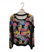 EIKOKONDOエイココンドウ）の古着「プリントジャージー長袖カットソー」｜ブラック