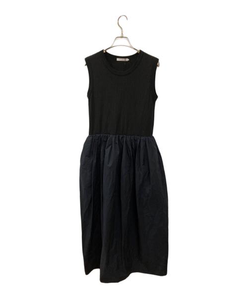 icB（アイシービー）icB (アイシービー) リブコンビタイプライター ワンピース ネイビー×ブラック サイズ:Sの古着・服飾アイテム