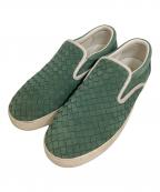 BOTTEGA VENETAボッテガベネタ）の古着「イントレチャートスリッポン」｜グリーン