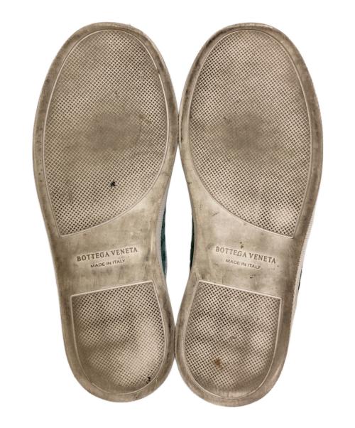 BOTTEGA VENETA（ボッテガベネタ）BOTTEGA VENETA (ボッテガベネタ) イントレチャートスリッポン グリーン サイズ:40の古着・服飾アイテム