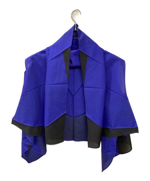 ISSEY MIYAKE（イッセイミヤケ）ISSEY MIYAKE (イッセイミヤケ) バイカラーロングジレ ブルー サイズ:不明(実寸サイズをご確認ください)の古着・服飾アイテム