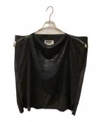 ISSEY MIYAKEイッセイミヤケ）の古着「変形ノースリーブブラウス」｜ブラック