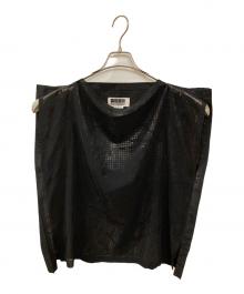 ISSEY MIYAKE（イッセイミヤケ）の古着「変形ノースリーブブラウス」｜ブラック