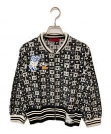 VIVIENNE TAM（ヴィヴィアンタム）の古着「チェッカーボードロデオのブルゾン」｜ブラック