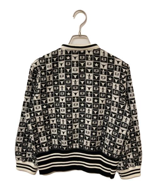 VIVIENNE TAM（ヴィヴィアンタム）VIVIENNE TAM (ヴィヴィアンタム) チェッカーボードロデオのブルゾン ブラック サイズ:42の古着・服飾アイテム