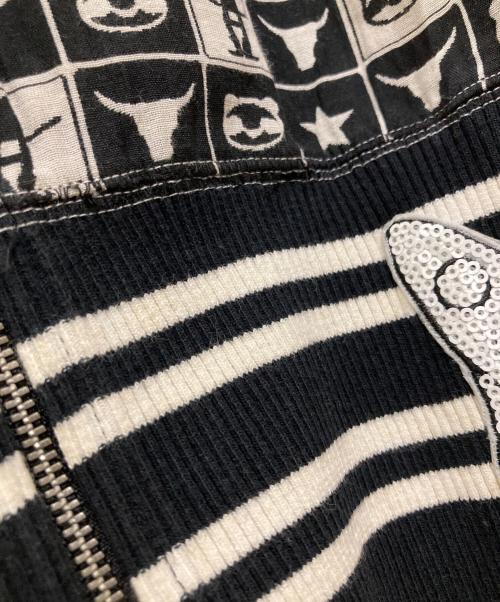 VIVIENNE TAM（ヴィヴィアンタム）VIVIENNE TAM (ヴィヴィアンタム) チェッカーボードロデオのブルゾン ブラック サイズ:42の古着・服飾アイテム