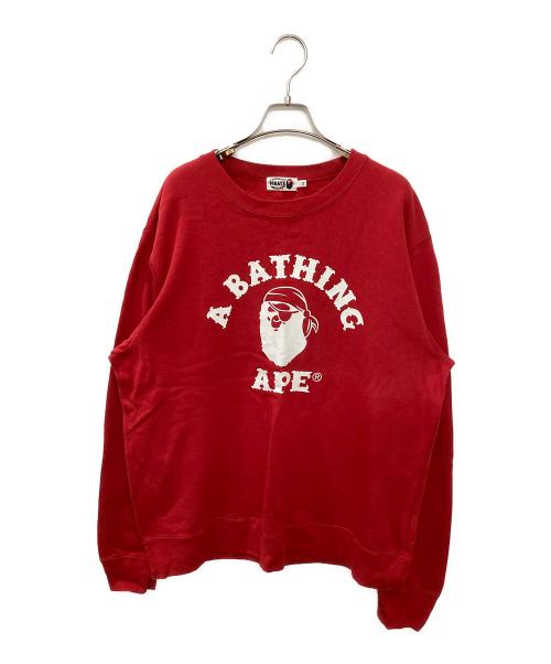 A BATHING APE（アベイシングエイプ）A BATHING APE (ア ベイシング エイプ) スウェット レッド サイズ:XLの古着・服飾アイテム