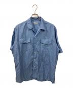 UNITED ARROWSユナイテッドアローズ）の古着「リンクル リラックス オープンカラーシャツ」｜スカイブルー