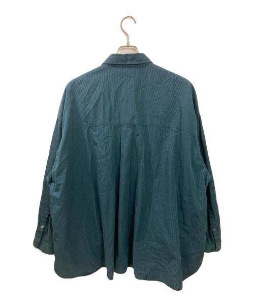 FreshService（フレッシュサービス）FreshService (フレッシュサービス) CORPORATE STRIPE REGULAR COLLAR SHIRT グリーン サイズ:不明(実寸サイズをご確認ください)の古着・服飾アイテム