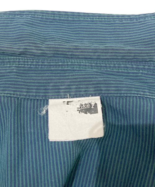 FreshService（フレッシュサービス）FreshService (フレッシュサービス) CORPORATE STRIPE REGULAR COLLAR SHIRT グリーン サイズ:不明(実寸サイズをご確認ください)の古着・服飾アイテム