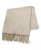 LOEWEロエベ）の古着「ロゴ刺繍ウールカシミヤマフラー」｜アイボリー