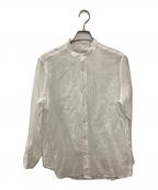 ESTNATIONエストネーション）の古着「リネンバンドカラーシャツ」｜ホワイト