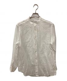 ESTNATION（エストネーション）の古着「リネンバンドカラーシャツ」｜ホワイト