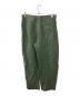 Cristaseya (クリスタセヤ) LINEN DOUBLE PLEATED WIDE PANTS グリーン サイズ:L：20000円
