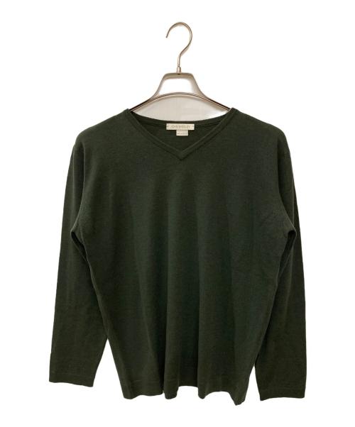 JOHN SMEDLEY（ジョンスメドレー）JOHN SMEDLEY (ジョンスメドレー) ウールVネックニット オリーブ サイズ:Mの古着・服飾アイテム