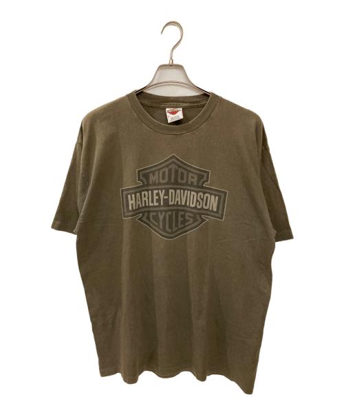 HARLEY-DAVIDSON（ハーレーダビッドソン）HARLEY-DAVIDSON (ハーレーダビッドソン) プリントTシャツ ブラウン サイズ:XLの古着・服飾アイテム