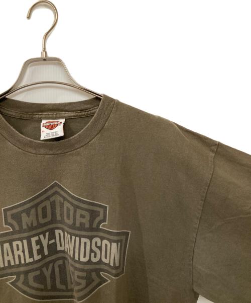 HARLEY-DAVIDSON（ハーレーダビッドソン）HARLEY-DAVIDSON (ハーレーダビッドソン) プリントTシャツ ブラウン サイズ:XLの古着・服飾アイテム