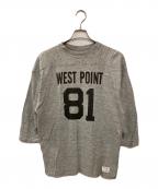 WAREHOUSEウエアハウス）の古着「WEST POINTフットボールTシャツ」｜グレー