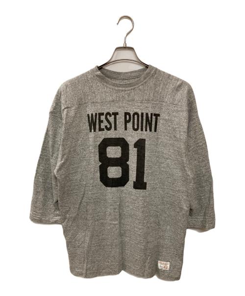 WAREHOUSE（ウエアハウス）WAREHOUSE (ウエアハウス) WEST POINTフットボールTシャツ グレー サイズ:XLの古着・服飾アイテム