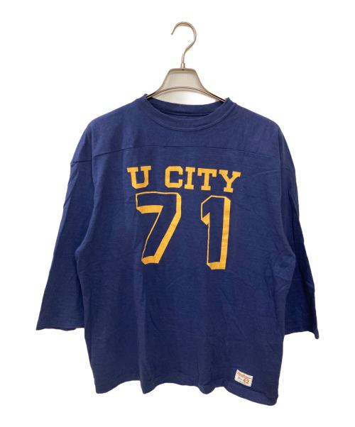WAREHOUSE（ウエアハウス）WAREHOUSE (ウエアハウス) U CITYフットボールTシャツ ネイビー サイズ:XLの古着・服飾アイテム