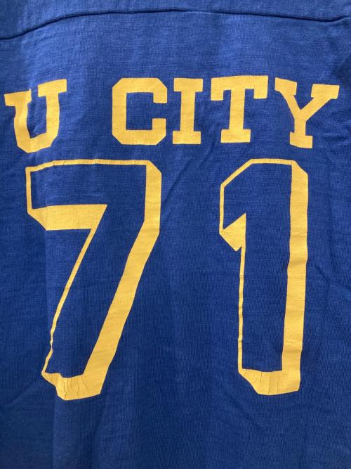 WAREHOUSE（ウエアハウス）WAREHOUSE (ウエアハウス) U CITYフットボールTシャツ ネイビー サイズ:XLの古着・服飾アイテム