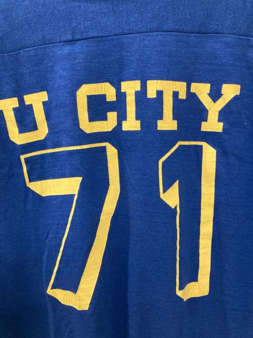 WAREHOUSE（ウエアハウス）WAREHOUSE (ウエアハウス) U CITYフットボールTシャツ ネイビー サイズ:XLの古着・服飾アイテム
