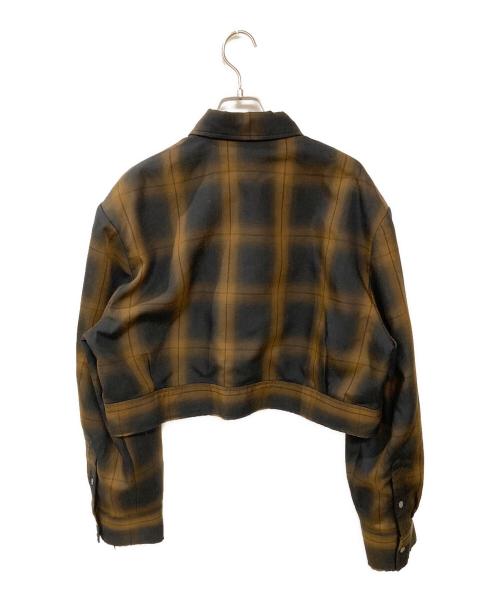 CREDONA（クレドナ）CREDONA (クレドナ) ROME CHECK SHIRT JACKET ブラウン サイズ:FREEの古着・服飾アイテム