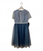 EMOTIONALL DRESSESエモーショナルドレッシーズ）の古着「レースチュールワンピース」｜ブルー