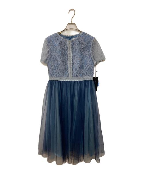 EMOTIONALL DRESSES（エモーショナルドレッシーズ）EMOTIONALL DRESSES (エモーショナルドレッシーズ) レースチュールワンピース ブルー サイズ:Mの古着・服飾アイテム