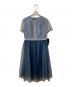 EMOTIONALL DRESSES（エモーショナルドレッシーズ）の古着「レースチュールワンピース」｜ブルー