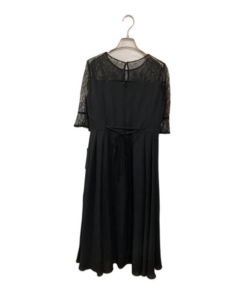 EMOTIONALL DRESSES（エモーショナルドレッシーズ）EMOTIONALL DRESSES (エモーショナルドレッシーズ) レース切替タックワンピース ブラック サイズ:Mの古着・服飾アイテム