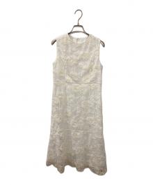 Maglie par ef-de（マーリエ パー エフデ）の古着「3D刺繍レースワンピース」｜ブラック