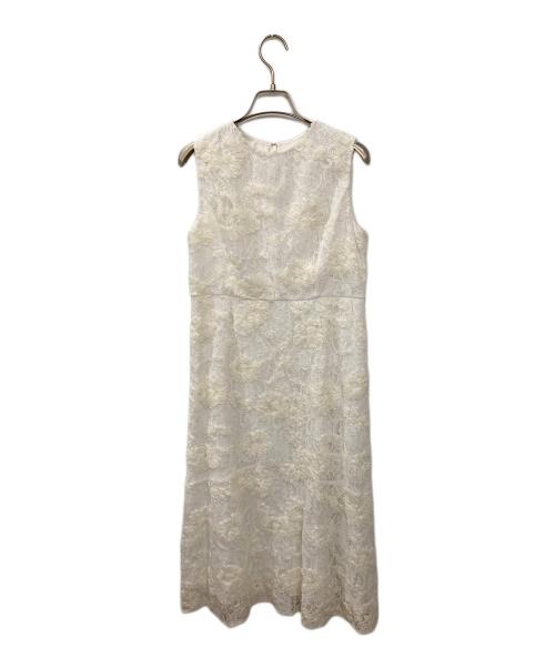 Maglie par ef-de（マーリエ パー エフデ）Maglie par ef-de (マーリエ パー エフデ) 3D刺繍レースワンピース ホワイト サイズ:Mの古着・服飾アイテム