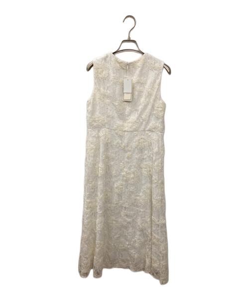 Maglie par ef-de（マーリエ パー エフデ）Maglie par ef-de (マーリエ パー エフデ) 3D刺繍レースワンピース ホワイト サイズ:Mの古着・服飾アイテム