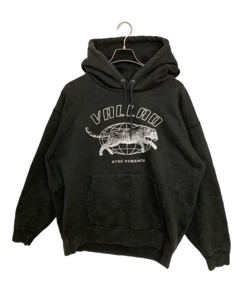 VALLAD（バラッド）VALLAD (バラッド) RYDE ROMANCEプリントパーカー ブラック サイズ:XLの古着・服飾アイテム