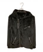 LOVELESSラブレス）の古着「エコファーフーデッドライダースジャケット」｜ブラック