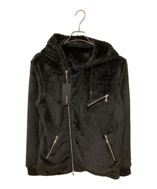 LOVELESS（ラブレス）LOVELESS (ラブレス) エコファーフーデッドライダースジャケット ブラック サイズ:Lの古着・服飾アイテム