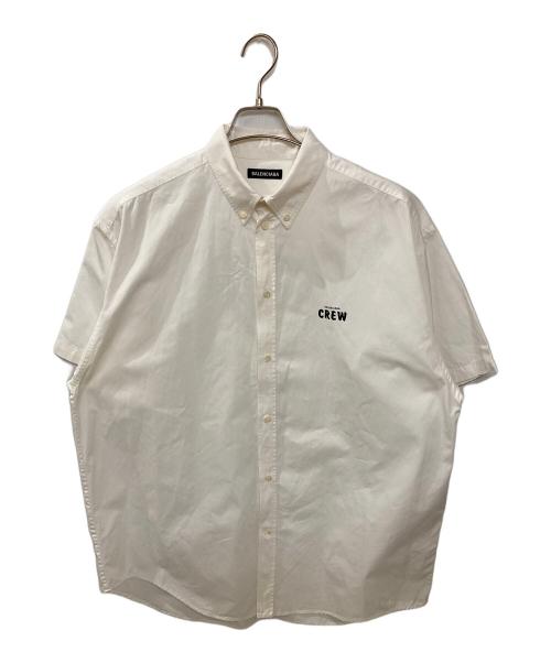 BALENCIAGA（バレンシアガ）BALENCIAGA (バレンシアガ) Crew Logo Shirts ホワイト サイズ:38の古着・服飾アイテム