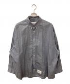 WTAPSダブルタップス）の古着「BD 02 / LS / COTTON. BROADCLOTH. TEXTILE. PROTECT」｜ネイビー