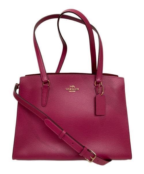 COACH（コーチ）COACH (コーチ) テイタム キャリーオール 2WAYバッグ ピンクの古着・服飾アイテム